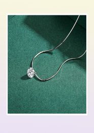 Modian 100 925 Sterling Silver Trendy Simple Clear CZ Choker Necklace Pendant Fashion Link Chain For Women Party Fine Jewellery 2106279262