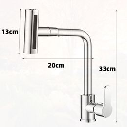 NEW Waterfall kitchen faucet 360° rotating waterfall flow spray head hot and cold water sink mixer kitchen faucet