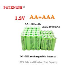 AA 1.2V 1000MAH-AAA 1.2V 2000MAH NI-MH Batteria ricaricabile, adatta per giocattoli a telecomando, torce, orologi, giocatori MP3