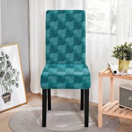 Chair Covers Green Heart Print Cover Stretch Slipcover Spandex Elastic Office High Back Anti-dirty Protector