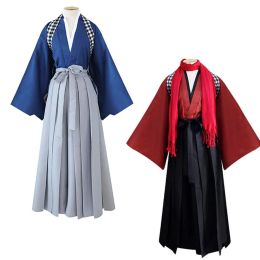 Pants Unisex Japanese Hakama Aikido Kendo Uniform Jacket+pants Set Traditional Kimono Sportswear Martial Arts Samurai Costume