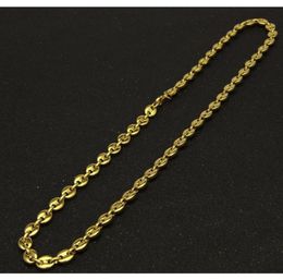 Stainless Steel Coffee Bean Chain Gold Silver Colour Plated Necklace And Bracelets Jewellery Set Street Style 22quot wmtDny whole204132985