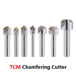 LIHAOPING TCM 45 Degree Chamfer Tool 12 16 20 mm C20-40-120 CNC Lathe Tungsten Steel Milling Cutter TCMT Carbide Insert End Mill