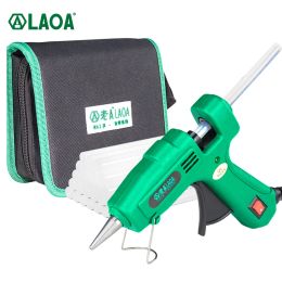 Gun Laoa 25w Hot Melt Glue Gun with Bag 7mm Glue Sticks Thermo Electric Heat Gun Temperature Crafts Diy Repair Tool Set