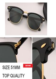 new top quality Sunglasses for men Classic club Fashion design master 3016 sun glasses acetate plank sunglass 51mm uv400 gradient 8545714