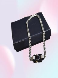 2020 ALYX CUBIX CHAIN NECKLACE Men Women Classic 1017 ALYX 9SM necklaces signature metal buckle stainless steel Colorfast2521369