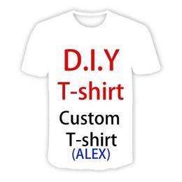 DIY Custom Design Your Own Pictures 3D Print Casual T-shirts Hip Hop Tshirts Harajuku Styles Tops Clothing Alexs Size Chart 240412