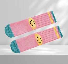 Sports casual Hirata Hehong heel smiling face tide brand Kapital thick thread knitted autumn and winter medium tube socks2713738