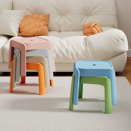 Household Small Stool Thickened Bathroom Stool for Children Balcony Porch Shoe Stool Outdoor Multi-Purpose Stool Bench Stacked