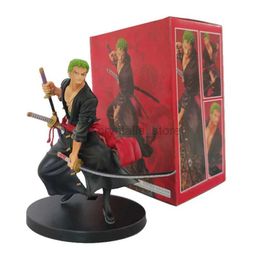 Comics Heroes 16CM Anime One Piece Roronoa Zoro Figure Art King Sauron Anime Model Toy Collection Action Figure Toys Kids Gift 240413