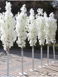 wedding decoration 5ft Tall 10 piecelot Decorative Flowers Wreaths slik Artificial Cherry Blossom Tree Roman Column Road Leads 5052943