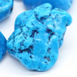 Natural Dye Blue Turquoise Irregular Tumbled Stones Healing Crystals, Quartz Aquarium Mineral Gem Home Decor Specimen Decoration