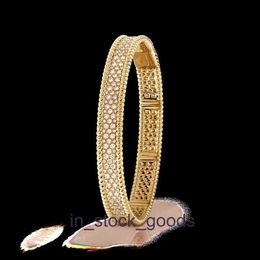 High end designer bangles for vancleff High version Kaleidoscope Bracelet Womens Silver Plated 18k Rose Gold High Grade Full Diamond Bracelet Original 1:1 With logo