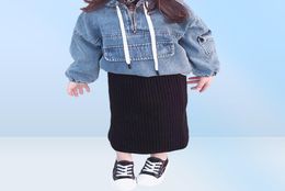 Thunderers Girls Jean Jacket Spring Autumn Unisex Workwear Boys Hooded Denim Coat 27 Years Baby Girl Winter Clothes LJ2011257813279