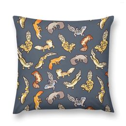 Pillow Chub Geckos In Dark Grey Throw Decorative Cover For Living Room S Sofa