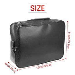 Fireproof Document Bag With Lock,Waterproof Document Organiser Box With Handle, Home Office Safe Document Box, Photo