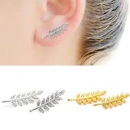 Stud Earrings Women's Jewellery Simple Tree Leaf Alloy U-shaped Ear Bohemian Ethnic Feather