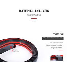 Car Trim Strip Door Window Fiber Bumper Guard Soft PVC Chrome DIY Moulding Line Car Decorating Line Trim Strip Car Accessories