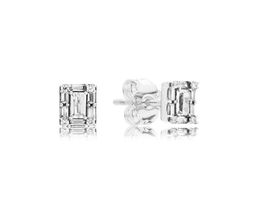 Women Mens Luxury designer earrings Original Box for 925 Sterling Silver CZ Diamond Luminous Ice Stud Earrings Sets9710950