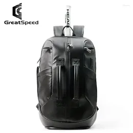 Outdoor Bags Genuine GreatSpeed Tennis Racquet Backpack Black Shoes Compartment Squash Badminton Padel Bag 2R Portable Handbag