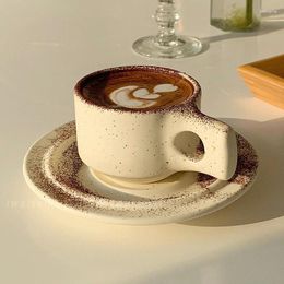 Cups Saucers Cute Espresso Ceramic Coffee Services Beautiful Breakfast Reusable Afternoon Tea Taza Ceramica Cup And Saucer Set