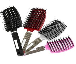 Hair Brush Scalp Massage Comb Hairbrush BristleNylon Women Wet Curly Detangle Hair Brush for Salon Hairdressing Styling Tools6811258