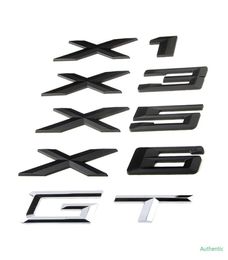 Car Rear Trunk Styling X1 X3 X5 X6 GT Letters Number Sticker For BMW E53 E70 E71 E72 E83 E84 F15 F16 F25 F48 F49 G05 Nameplate6168394