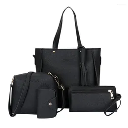 Shoulder Bags 4 Pcs/set Women Messenger With Tassel Fashion 5 Colour Crossbody For Travel Female Bolso Muje