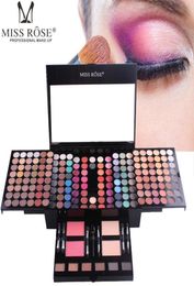 MISS ROSE Makeup Sets 180 color Eyeshadow Palette Matte Nude Shimmer Long Lasting Eye Shadow Palette With Brush Eyebrow Powder Blu7218473