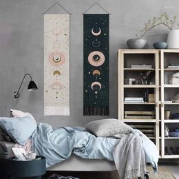 Tapestries Moon Phases Tapestry R Eclipse Changing Star Sun Wall Hanging Decor For Bedroom Living Room Boho Art Carpet