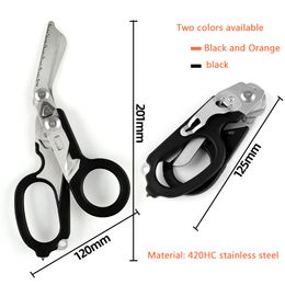 6 In1 Foldable Medical Emergency Response Shear Foldable First Aid Kit Scissors Tactical Plier Outdoor Survival EDC Tool Gear