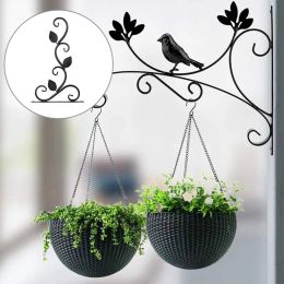 Wall Hanging Hook Metal Plant Bracket Flower Basket Bracket Retro Durable Outdoor Creative Garden Plant Hooks Garden Decration