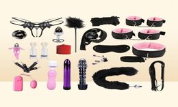 Set Sm Torture Tool Adult Fun Products Flirting with Female Slaves on the Bed Alter Binding Props Handcuffs and Whips YM094688883