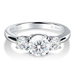 Pass Test 925 Sterling Silver D Colour VVS1 Moissanite Rings For Women Men Finger Ring Fine Wedding Engagement Jewellery Size 6/7/8/9/10
