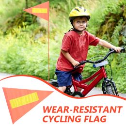 5 Pcs Karting Safety Flags Orange Decorations Bicycles Children Bike Supply Motorcycle Cycling Advertising Trailer Portable