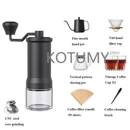 Hand Grinder Machine Coffee Bean Grinder Hand - Operated Portable Household Hand - Punching Device Bearing Positioning