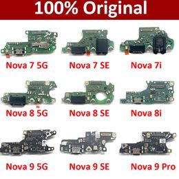 100% Original For Huawei Nova 5 5T 7 7i 8 8i 9 10 Pro SE 5G USB Charger Dock Connector Charging Port Microphone Flex Cable