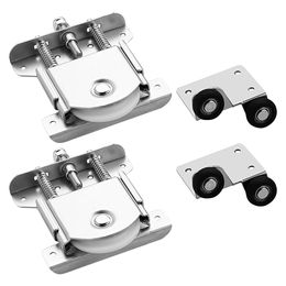 Patio Door Rollers Sliding Pulley Surface Mounted Accessories Barn Wheels Steel Metal Folding Closet