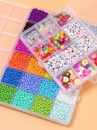 Beads Jewelry Making Kits Letter Alphabet Polymer Clay Spacer Beads for Kids Girl Bracelet Necklace Diy Kits Set