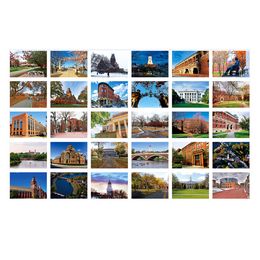 Hot Sale 30Sheets English Postcards Famous School Series Lettercard Harvard University Theme Postal Card Wall Sticker Decoration