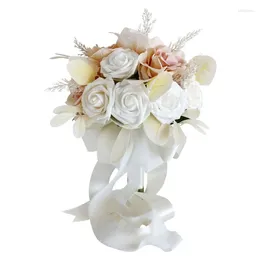 Decorative Flowers Artificial Rose Silk Glorious Flower Bouquets For Wedding Party Bridal 12'' Fancy Theme 54DC