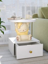 Nordic Nightstand Bedside Astronaut Statue Children's Style Bedroom Creative Room Cabinet Living Room Sofa Side Table Furniture