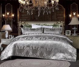Luxury designer bedding sets sation silver queen bed comforters sets cover embroidery europe stylish king size bedding sets6446886