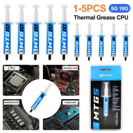 1-5pcs Silicone Thermal Paste Heat Sink Syringe MTG5/MTG10 Thermal Conductive Grease Paste for AMD Intel Processor CPU Cooling