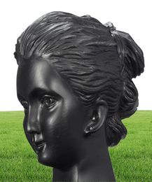 Boutique Counter Black Resin Lady Figure Mannequin Display Bust Stand Jewelry Rack for Necklace Pendant Earrings 5514896