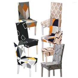 Chair Covers 4pcs Home Printed Cover Washable High Elastic Stretchable Protectors For Dining Room Drop