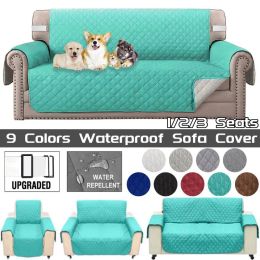 1 2 3 Seater Waterproof Sofa Cover Plaid Fabric Anti-Slip Pet Dog Kids Sofa Mat Covers Luxury Living Room Sofas Slipcovers