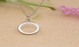 925 Sterling Silver 15X15MM Round Cabochon Semi Mount Pendant Bridal Jewellery Fine Silver Pendant Setting1579017