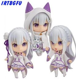Emilia Q Version Re zero life In A Different World Anime Action Figure Collectible Model Figures Toys Kids Gift toys for girls T203308132