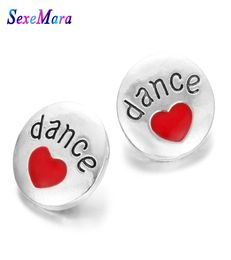 10pcslot New Snap Jewellery Oil Painting Love 18mm Metal Snap Buttons Fit Bracelet Bangle Button Charms Jewellery S9454930432